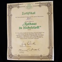 Баварски порцелан рисувана чиния,сертификат. , снимка 4 - Антикварни и старинни предмети - 26895469