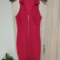 Секси червена рокля с цип, снимка 7 - Рокли - 40572082