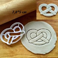 Геврек Кравай Брецел пластмасов резец форма фондан тесто бисквитки, снимка 1 - Форми - 26737056