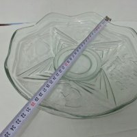 Стъклен поднос фруктиера  чиния плато ордьовър  купа , снимка 3 - Антикварни и старинни предмети - 27163064