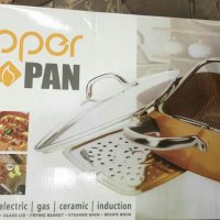 Незалепващ Тиган за пържене готвене Copper Pan, снимка 6 - Съдове за готвене - 33110242