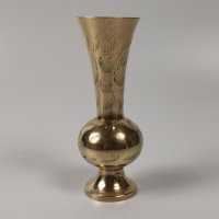 Малка ваза месинг, снимка 2 - Антикварни и старинни предмети - 43885307