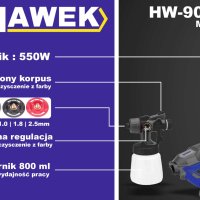 Професионаел Електрически Пистолет за боядисване HAWEK , HW-9011, снимка 6 - Други инструменти - 43897062