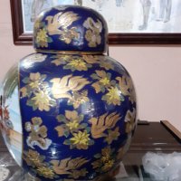 Сатцума Satsuma стара голяма ваза буркан порцелан маркирана, снимка 2 - Антикварни и старинни предмети - 43170926