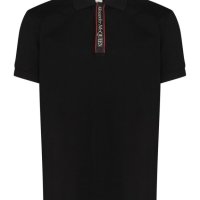ALEXANDER McQUEEN Black Tape Logo Polo Мъжка Тениска с Яка size S и XXL, снимка 2 - Тениски - 40647778