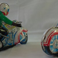 Ретро детски метални играчки мотоциклети с механизъм Made in China 602 N26 употребявани, снимка 6 - Колекции - 37470554