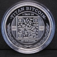 1 Биткойн - Титан / 1 Bitcoin - Titan ( BTC ) - Silver, снимка 4 - Нумизматика и бонистика - 38364209