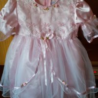 Рокличка за принцеса-Розово бижу"Tiny Princess", снимка 7 - Бебешки рокли - 27499270