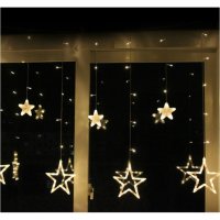 LED Завеса с коледни звезди, снимка 5 - Декорация за дома - 43764576