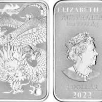 Сребърна Австралийски монети 1 oz 2022, снимка 1 - Нумизматика и бонистика - 38605832