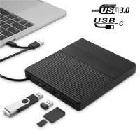 Външна записвачка 2в1- USB 3.0 External DVD+Card Reader, снимка 1 - Други - 32967292