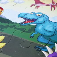Голям детски пъзел с Динозаври, 48части, 92CMX62CM, снимка 3 - Игри и пъзели - 43143324