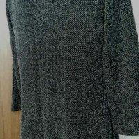 Стилна двупластова блуза, в черно и сребристо👗🍀M/L,L👗🍀арт.2049, снимка 3 - Блузи с дълъг ръкав и пуловери - 33588989