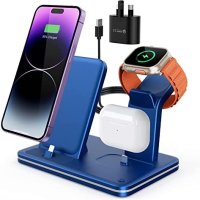 3 в 1 Нова стойка зарядно телефон слушалки часовник Магнитна станция iPhone Apple Watch AirPods, снимка 1 - Аксесоари за Apple - 40593770