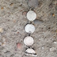 Възрожденска гривна от сребърни монети , снимка 2 - Колекции - 34568375