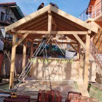 Изграждане на дървени навеси , снимка 13 - Ремонти на покриви - 43871120