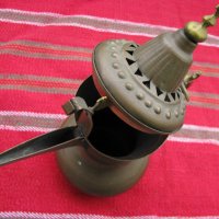 Османски звънящ ибрик кафеник чайник, снимка 3 - Антикварни и старинни предмети - 35281775