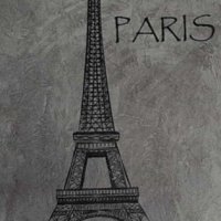 Стикер за стена - Айфелова кула с надпис Париж, снимка 1 - Декорация за дома - 28166359