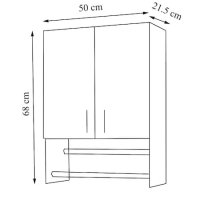 Шкаф за баня с поставка за хавлии, снимка 5 - Шкафове - 38651404