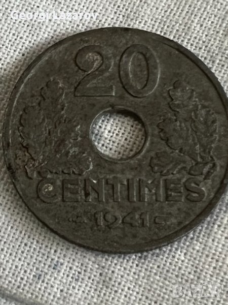 20 сантима Вишистка Франция 1941, снимка 1