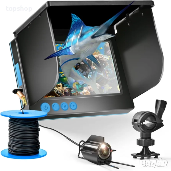 Нова подводна риболовна камера, сонар за риба, инфрачервено нощно виждане, широкоъгълна, водоу..., снимка 1