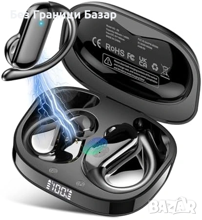 Нови Open Ear спортни слушалки Bluetooth 5.4, 32H, IPX7, HiFi, ENC Кутия за зареждане, снимка 1
