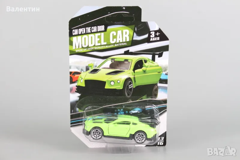 Метална кола с отварящи се врати и багажник - 16 броя, снимка 1