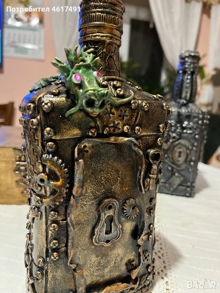 Бутилка за алкохол с дракон🐲🥃🍾, снимка 1