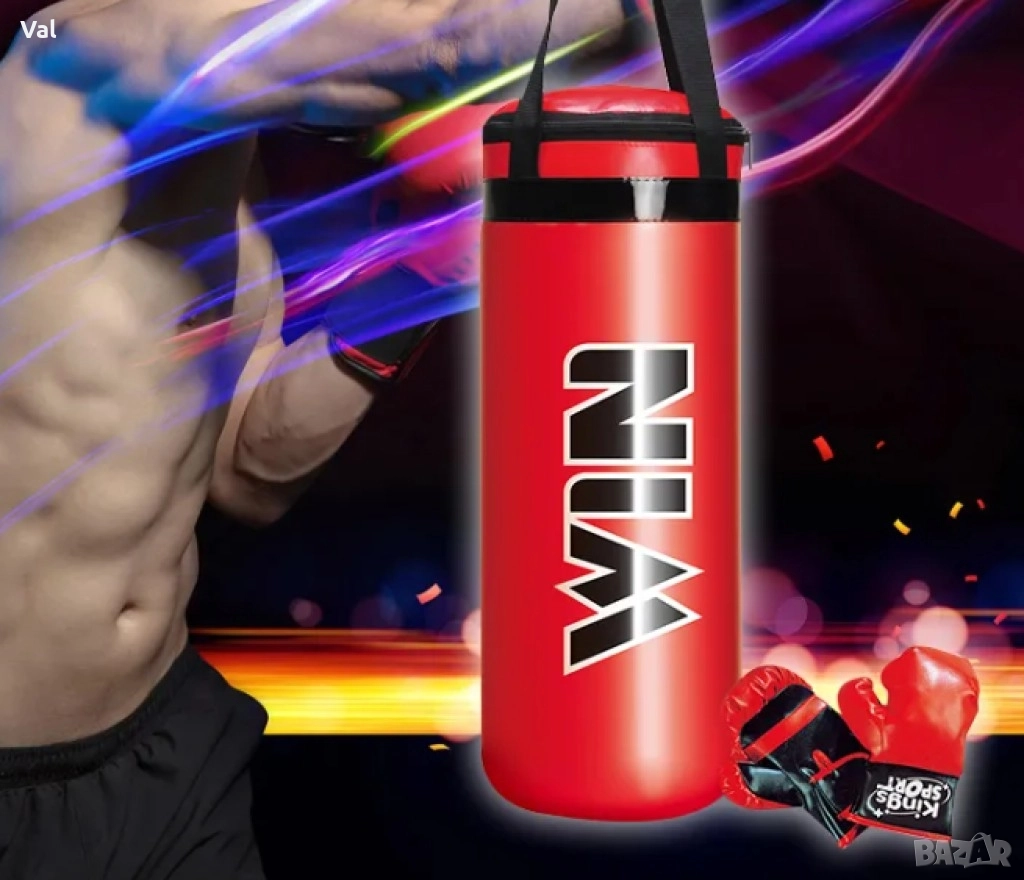 Комплект боксова круша с ръкавици, снимка 1