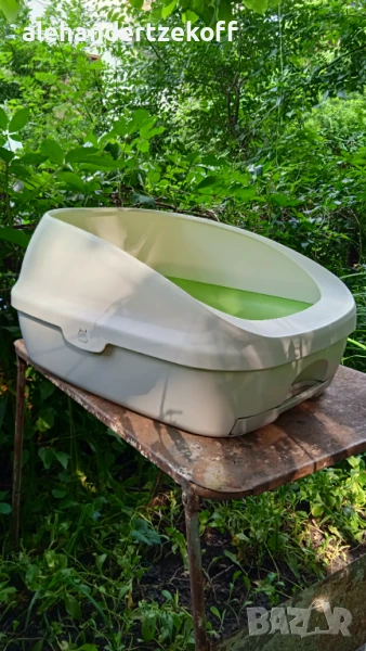 Котешка тоалетна, Purina Tidy Cats Breeze, пластмаса, зелено/бяло, снимка 1