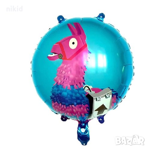 Фортнайт лама llama Fortnite фолио фолиев балон хелий или въздух парти рожден ден, снимка 1