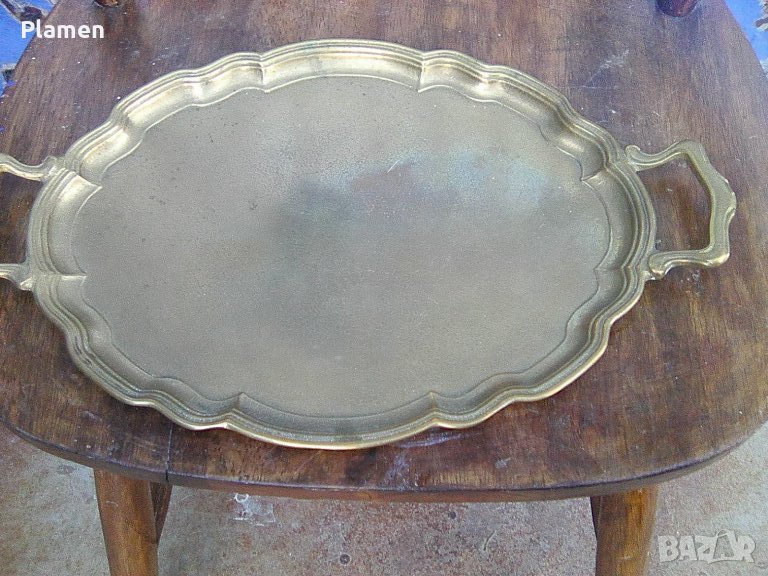Стар поднос с дръжки, снимка 1