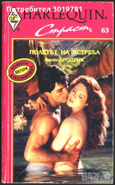 книга Полетът на ястреба от Анет Бродрик, снимка 1