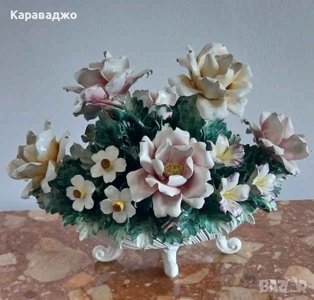 Голям Порцеланов Букет Capodimonte, снимка 1