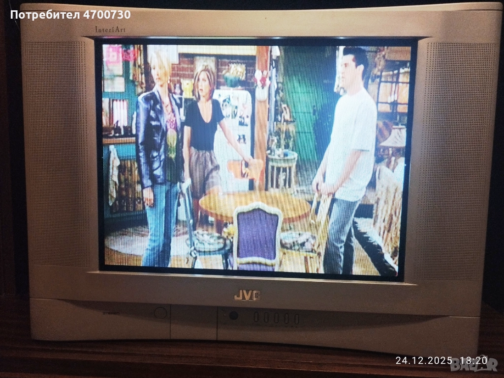 Продавам работещ телевизор JVC 21" с кинескоп, снимка 1
