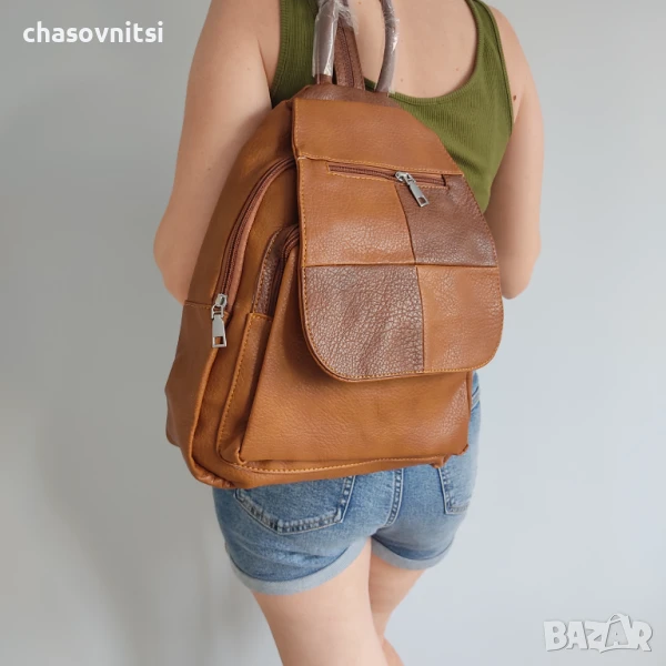 Удобна дамска раница с много джобове, снимка 1