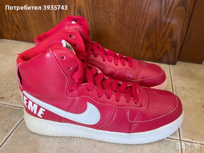 Nike Supreme x Air Force 1 High SP Red, снимка 1