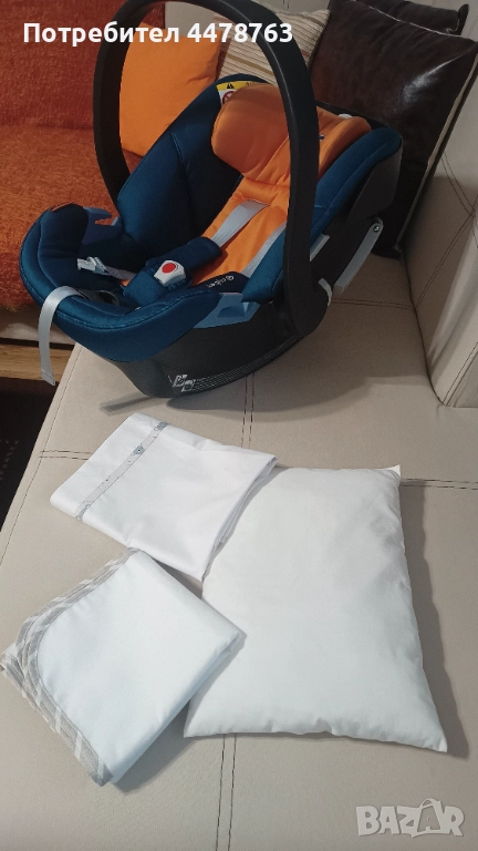 СТОЛ ЗА КОЛА Cybex Aton 5 Tropical Blue в отлично състояние, снимка 1