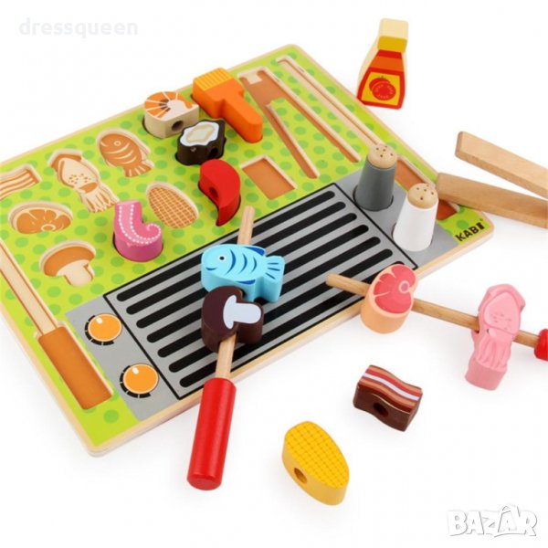 3571 Комплект за барбекю-дървен пъзел, снимка 1