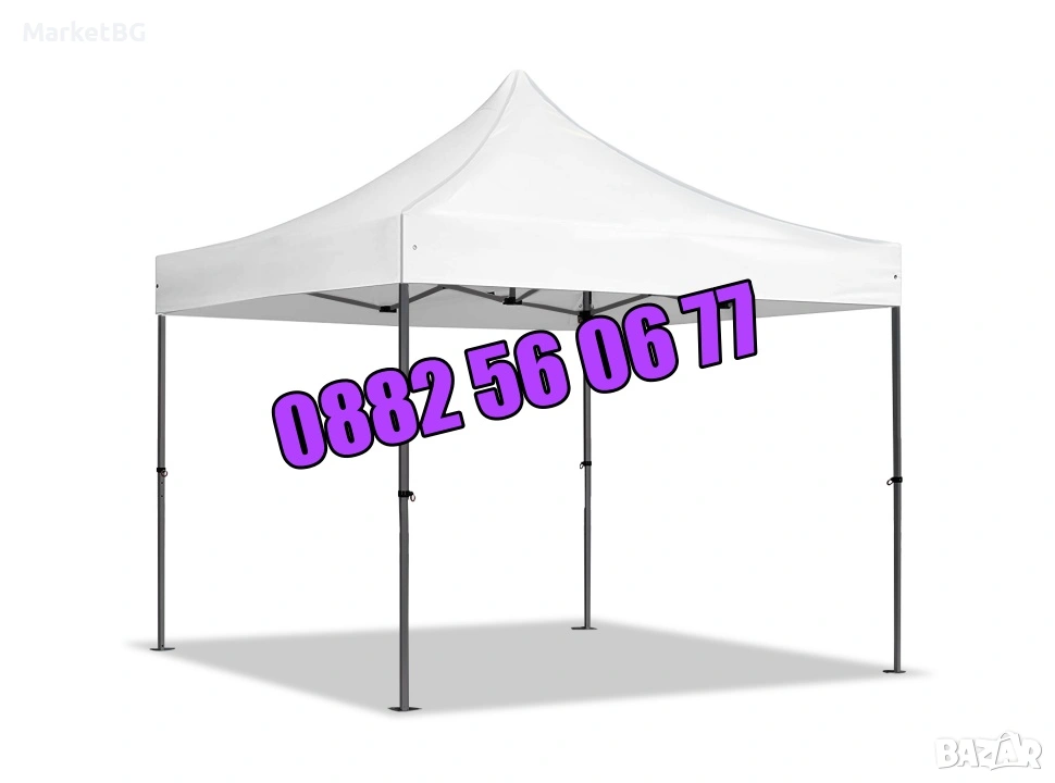 Сгъваема градинска шатра 3х3м, шатра хармоника 3х3м, снимка 1