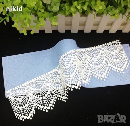 Дантелено перде дантела борд силиконов молд форма за украса торта с фондан гъмпейст, снимка 1
