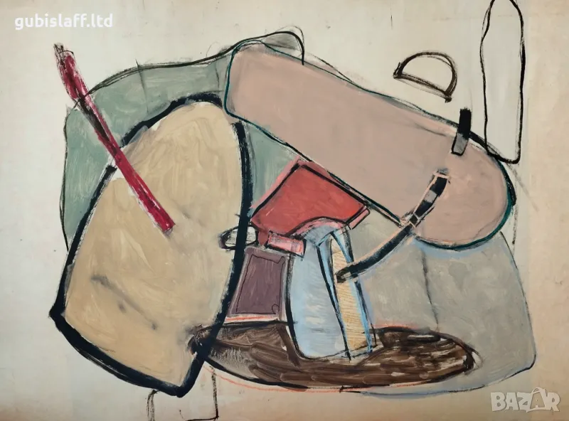 Картина, композиция, худ. К. Касабов, 1990-те г. - 9, снимка 1