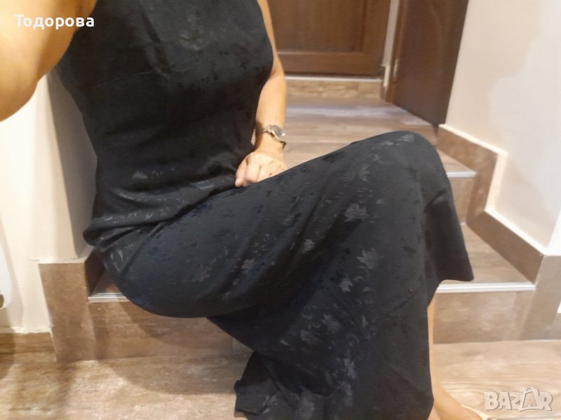 Дълга ,черна , стилна дамска рокля, снимка 1
