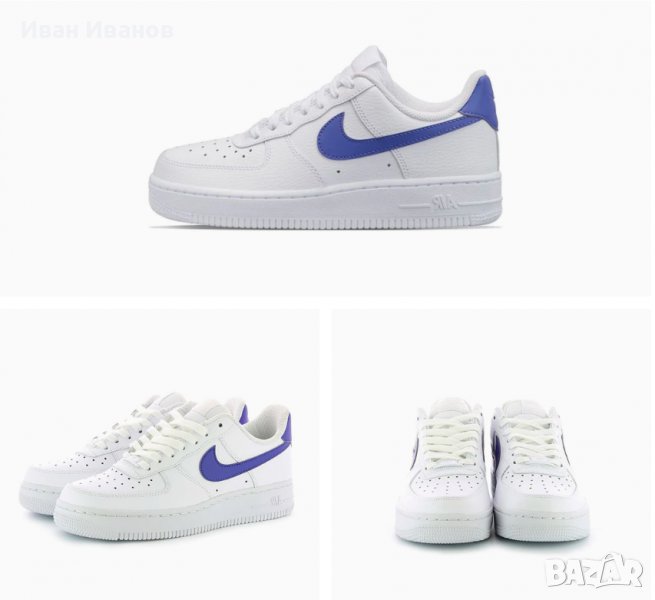 маратонки Nike Air FORCE 1 07 'White Purple' номер 37,5-38, снимка 1