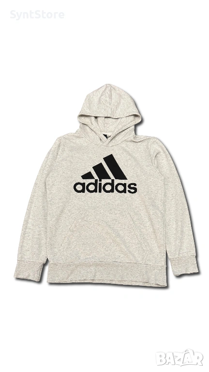 Оригинален суитчър Adidas – Светлосив меланж (Класически модел), снимка 1