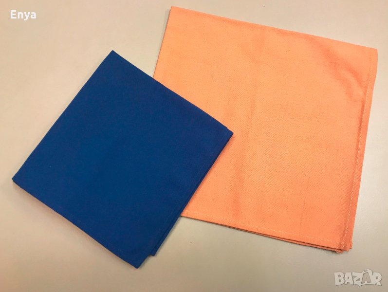 Сини салфетки и каре "пепел от рози", снимка 1