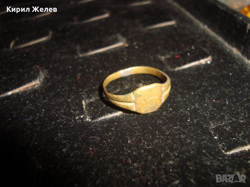 СТАРИНЕН БРОНЗОВ ПРЪСТЕН МАЙСТОРСКА ИЗРАБОТКА 21648, снимка 1