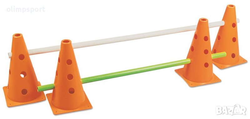 Конуси 23см. - 2 бр. + тояжка 1м. - 1 бр.   Код: 20069344 Възрастова група: 3+ г. , снимка 1