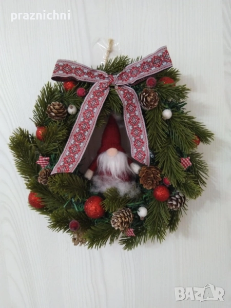 Коледен венец ръчна изработка, снимка 1