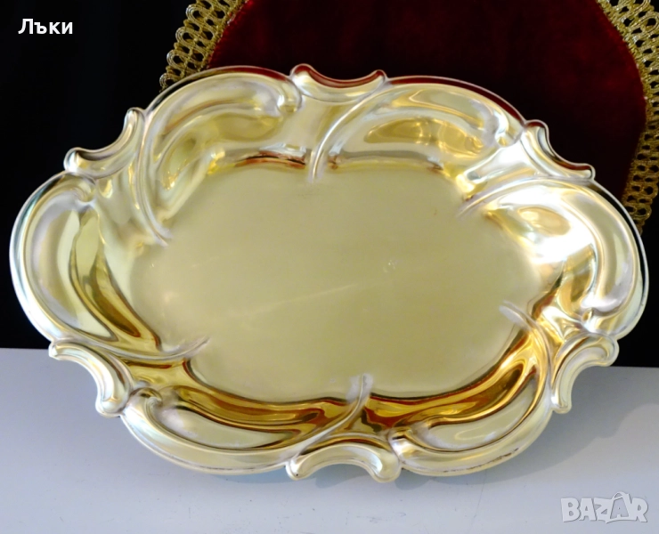 Бронзова фруктиера,салатиера,на крачета,барок. , снимка 1